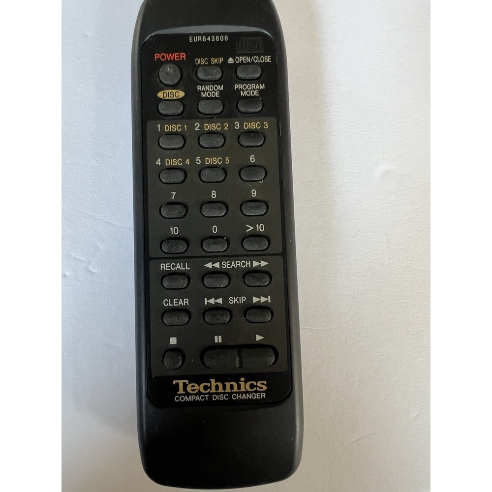 Genuine Technics EUR643806 CD Changer Remote Control